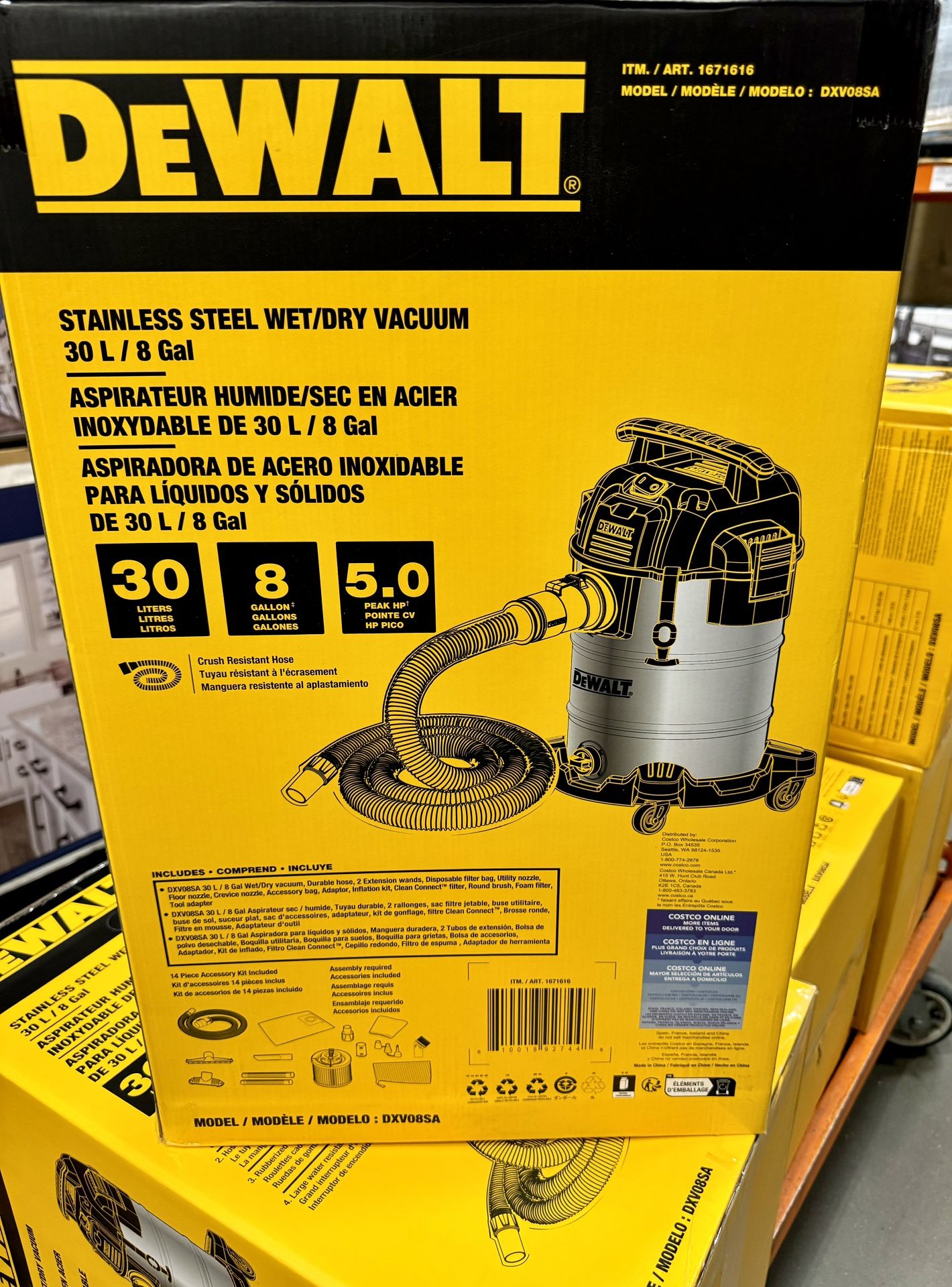 Dewalt 8 Gallon 5 Hp Shop Vacuum