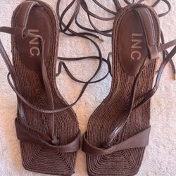 INC Women's Sawyer Lace-Up Dress Sandals 