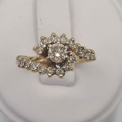 14k Gold 0.36ct SI1 G Diamond Engagement Ring