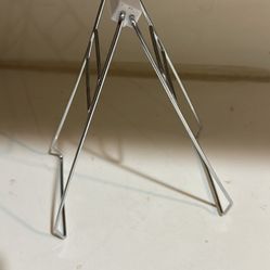 Stainless Steel Folding Hot Dish Plate Clip Tong - White. 7.5” long x 3” wide