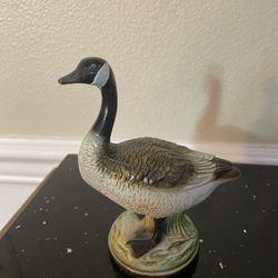 Canadian Cast Metal Goose Hand Painted 