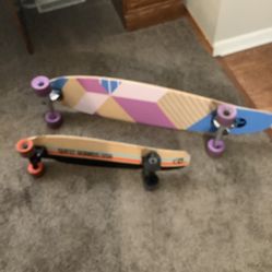 Skate Boards One Long One Not