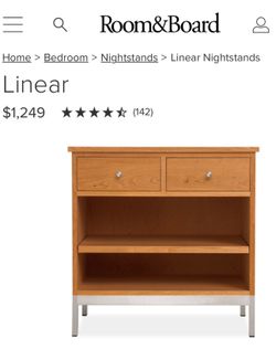 Room & Board Linear Nightstand in Cherry