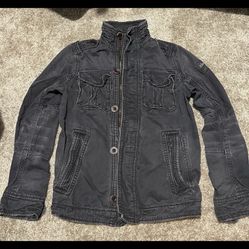 Abercrombie and Fitch Men’s Black Military Jacket - size S