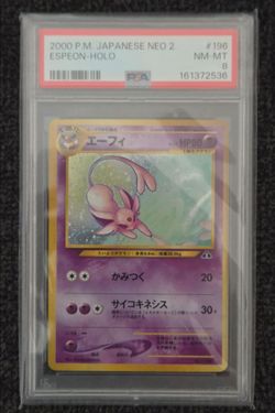 2000 P.M Japanese Neo 2 Espeon-Holo PSA 8
