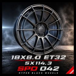 🔥 18x8 5x114.3 HYPER BLACK WHEELS 🔥

💥 ET32 | 5x114.3 💥

