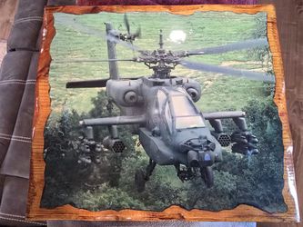 Boeing AH-64 Apache Wooden Hangable Plaque