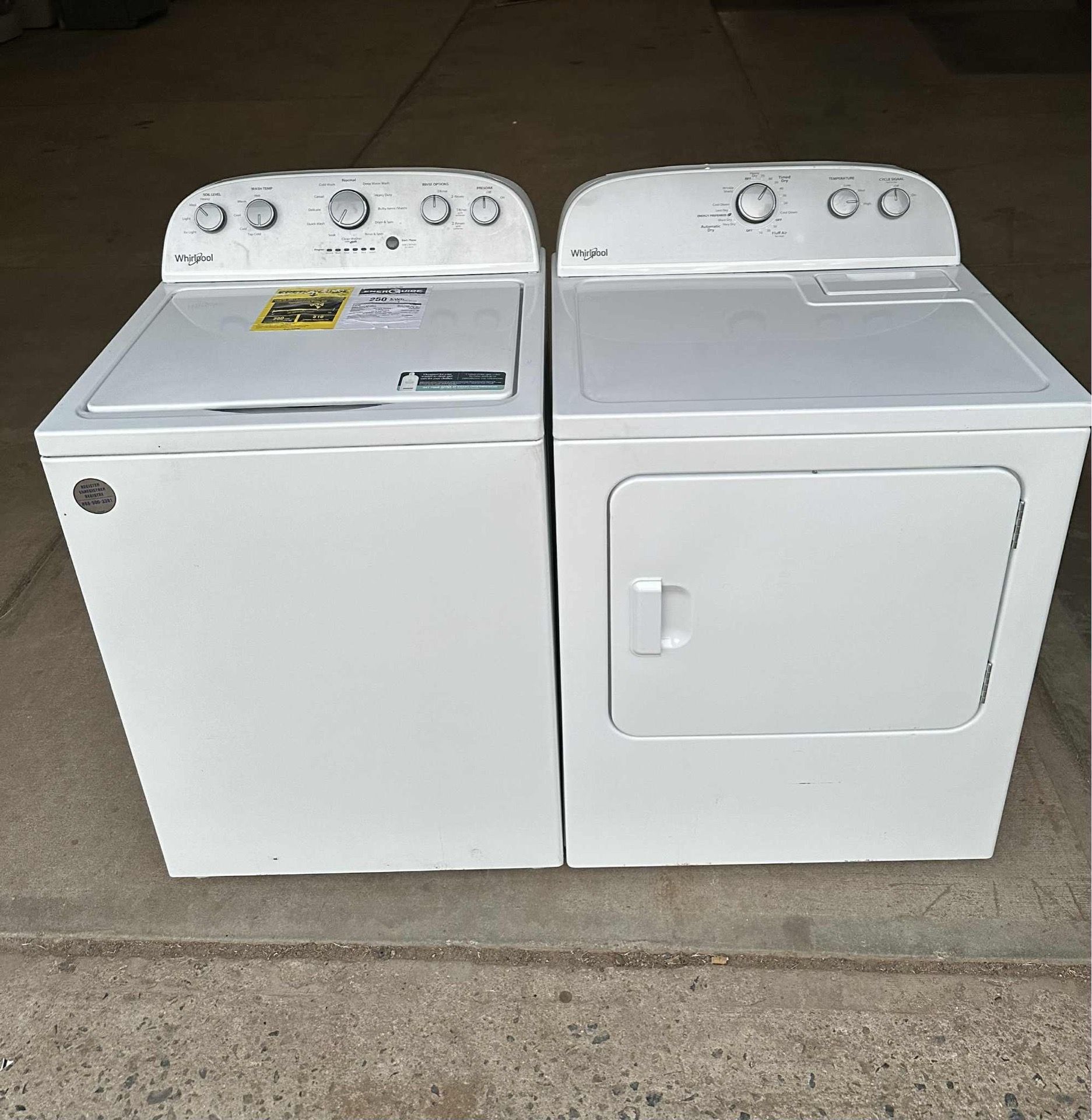Whirlpool washer and Electric dryer