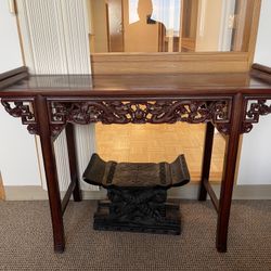 chinese antique rose wood kang table 