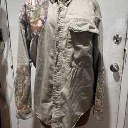 Game Winner Camouflage Khaki Shooting Shirt Size L