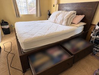 Bed frame with drawers