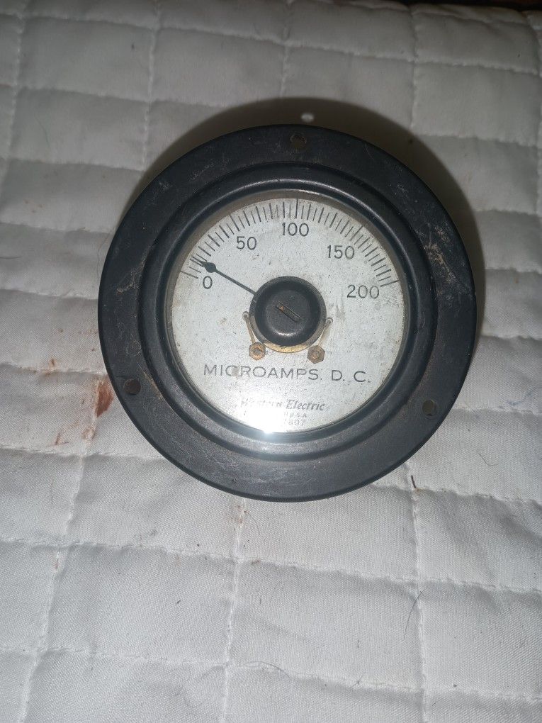 Vintage Western Electric ⚡ Microamps D.C. Meter For Sale.