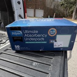 Inspire Ultimate Absorbency Underpads 36x36 , 50ct