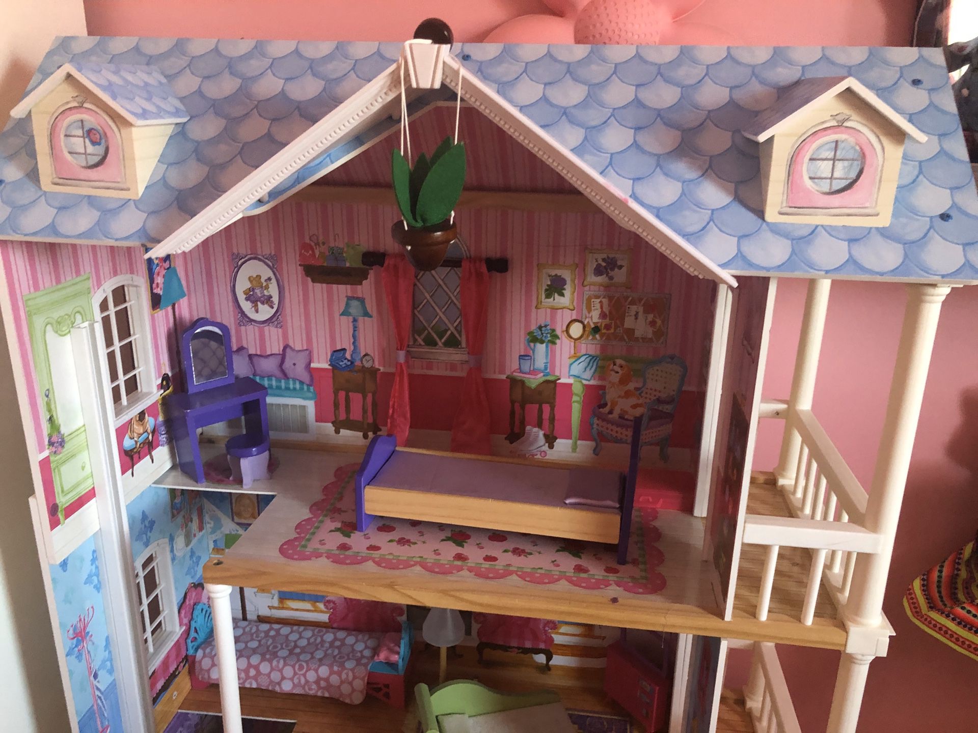 Wooden doll house 3 levels