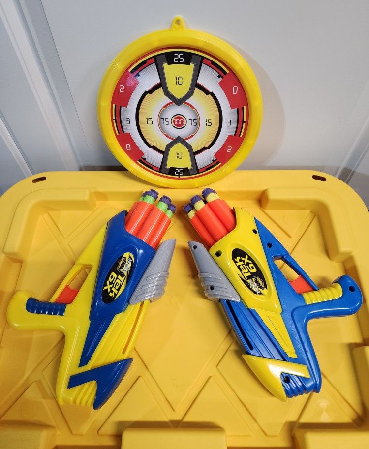 Buzz Bee toys dart guns and target