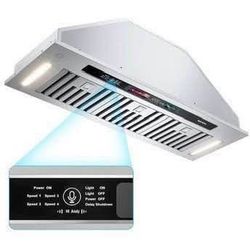 New BRANO 36” Range Hood Ducted/Ductless Insert 900 CFM Smart Voice/Gesture/Touch Control