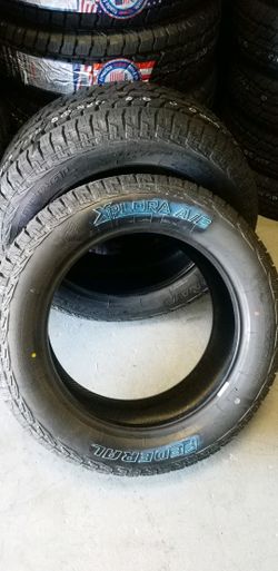 Federal All Terrain 275-55-20 tires. $10 take home layaway #NoCreditCheck. Ulohos 2940 N Keystone Mon-Sat 10-6