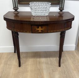 19th Century Federal Inlaid Mahogany Console/Gaming/Dinner Table