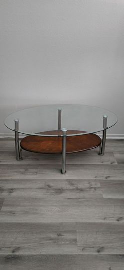 Glass and wood Table
