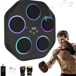 Music boxing machine, Wall mounted intelligent Bluetooth music boxing trainer with boxing gloves
