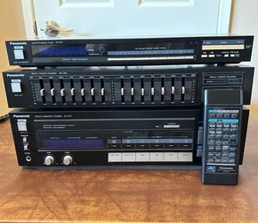 Panasonic Amplifier, AM/FM Tuner, and Graphic Equalizer