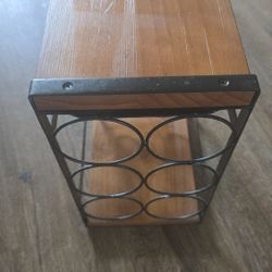 Rustic Wood Countertop Wine Rack 6 Bottles