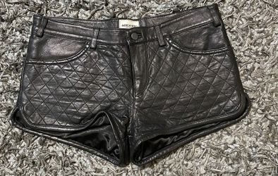 Leather shorts