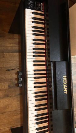 Piano (black) Hexant 88 semi-weighted key recording stand up with metal pedals (electric )