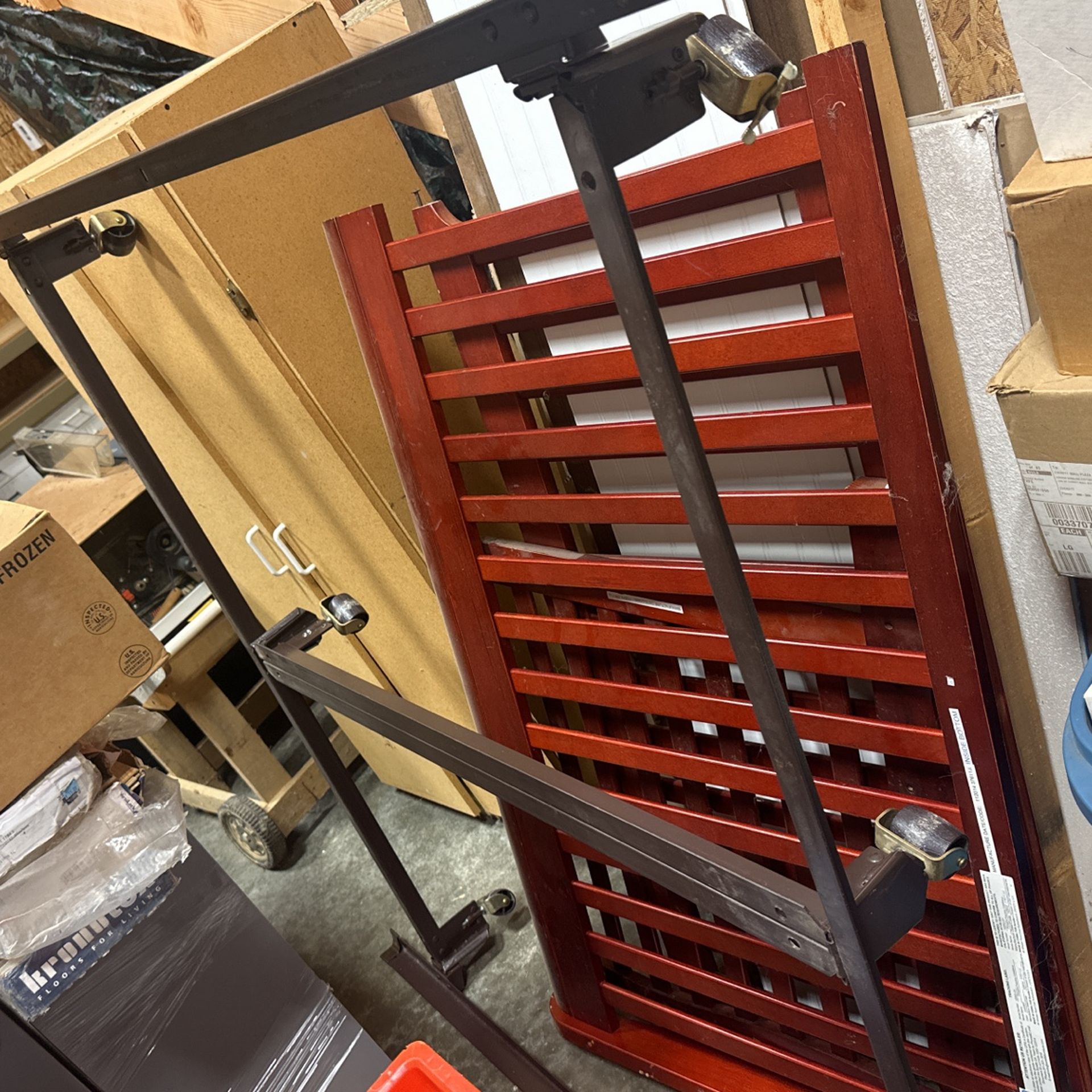 Free Queen Bed Farm On Casters. 