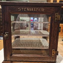 Vintage Sterilizer Cabinet Medical Dental Barber