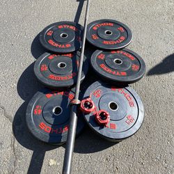 Bumper Weights And Barbell