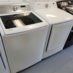 New Samsung Top Load Washer And Gas Dryer Set 