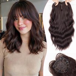 Hair Toppers for Women 16 Inch Synthetic Lightweight Natural