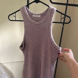 Full Tilt Medium Ribbed Lavender Dress 