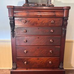 Antique federal style highboy dresser