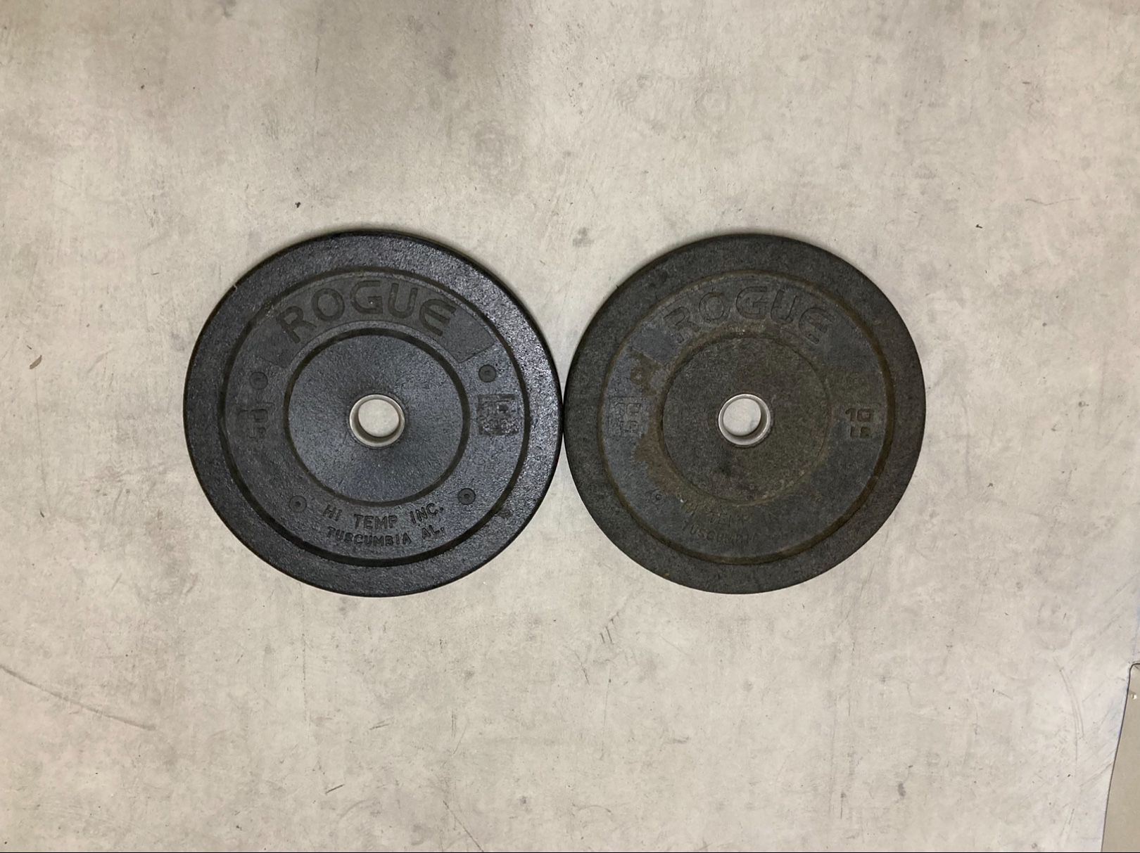 10 lb Olympic 2” hole weight Rogue Fitness Hi-Temp Bumper plate set 20 lbs plates weights weight 10lbs 10lb size for Barbell bar pair Bumpers