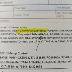 Radio for 2014 GMC Acadia