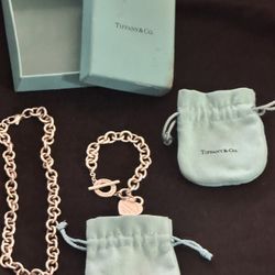 Tiffany &Co Necklace And Toggle Bracelet 