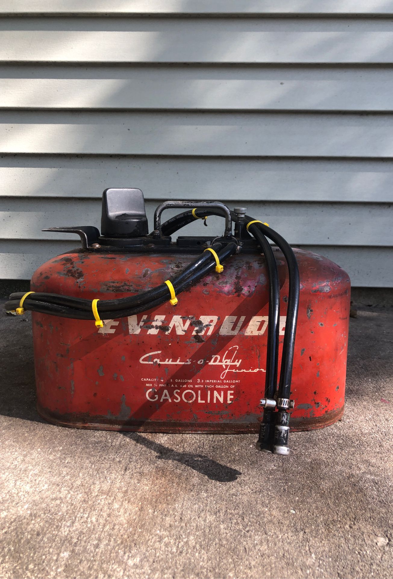Vintage Evinrude gas tank