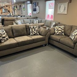 New Hughes Furniture Sofa & Loveseat Set