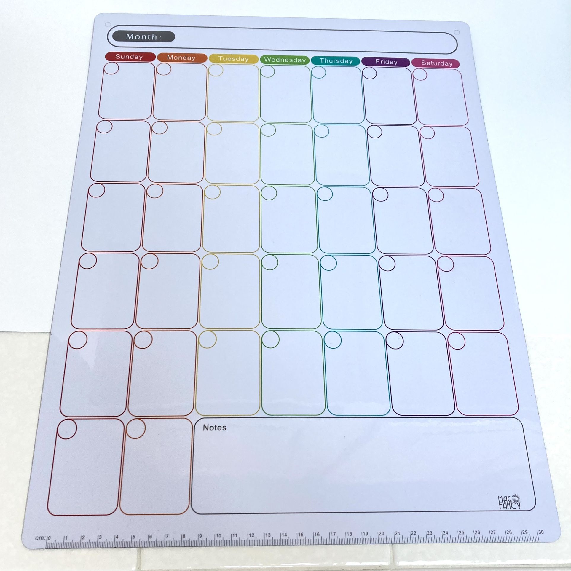 Mag-Fancy Magnetic Dry Erase Calendar