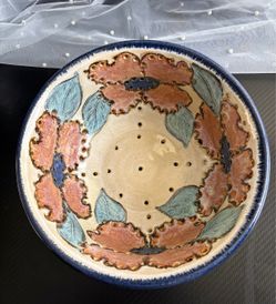 Studio Pottery Ceramic Fruit Washing Bowl