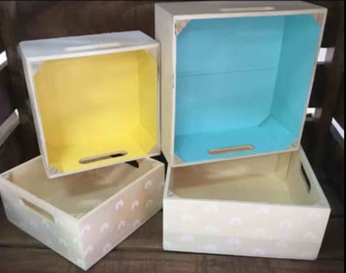 Colorful Wooden Nesting Boxes – $2 Each