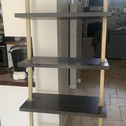 5 Shelf Modern Bookcase Open Wall Mount Ladder Bookshelf