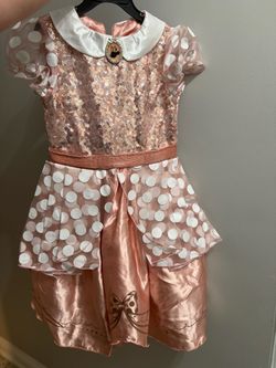 Disney Minnie Mouse Rose Gold Costume Child Size small 4 /6