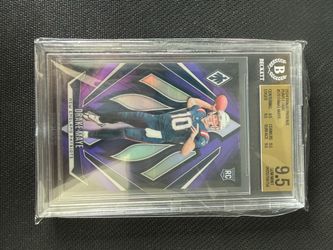 Drake Maye 2024 Panini Phoenix Purple Fade RC BGS 9.5