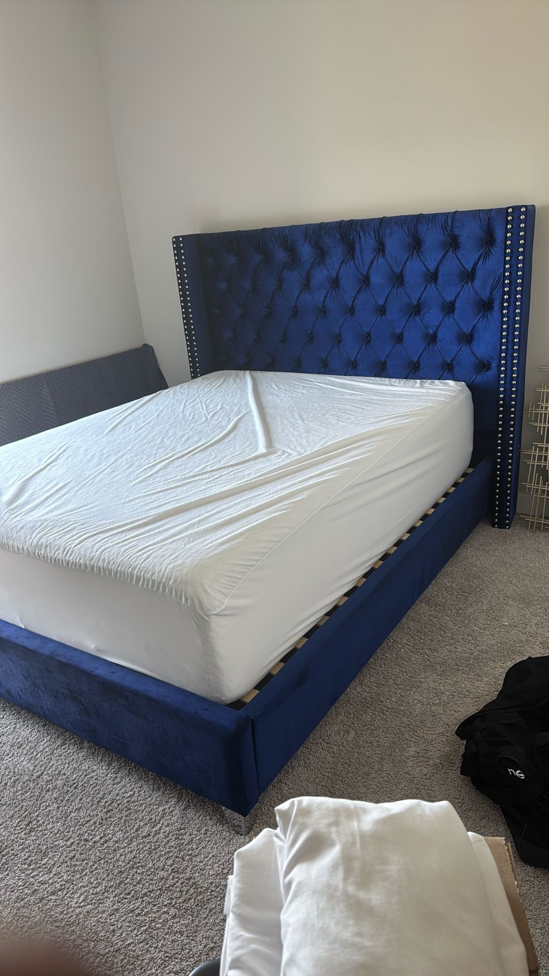 Queen Bed frame And Firm Mattress