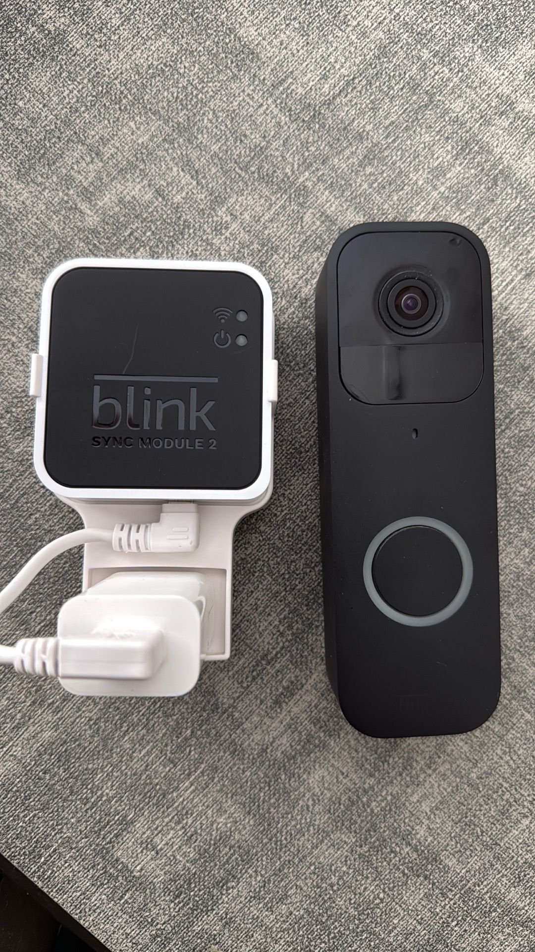 Blink Video Doorbell and Sync Module 2 with wall adapter