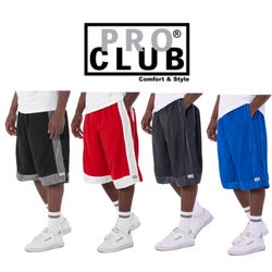Pro Club Men's Heavyweight Mesh Basketball Shorts