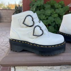 Dr. Marten Women Platform White Boots 